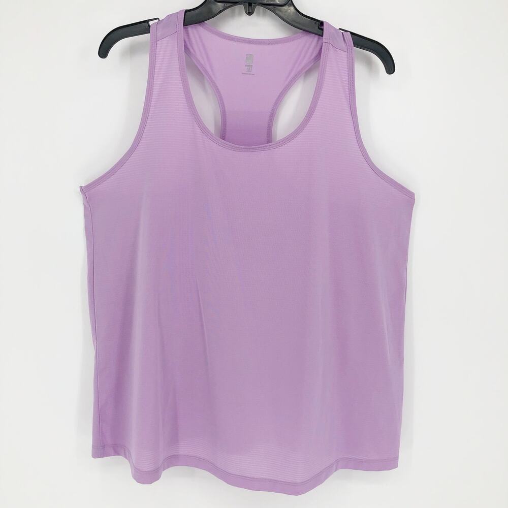 IDEOLOGY Women's Workout Tank Top Medium Crocus Petal Purple Racerback Scoop NWT
